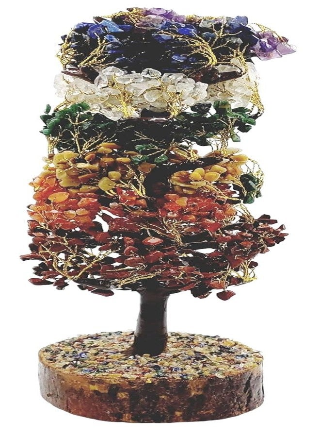 ART FLAUNTS Seven Chakra Gemstone Crystal Bonsai Tree for Good Luck, Wealth & Prosperity Home Office Décor Spiritual Gift | Multicolor Chakra Tree, Big Size - Image 4